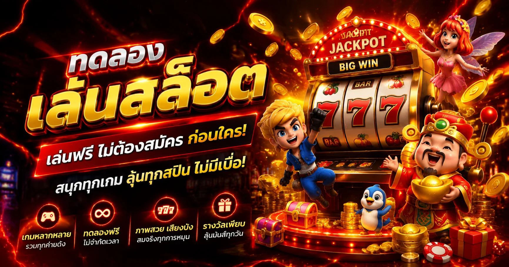 ทดลองเล่นสล็อตฟรีทุกค่ายที่ SL22 ไม่ต้องสมัครสมาชิก