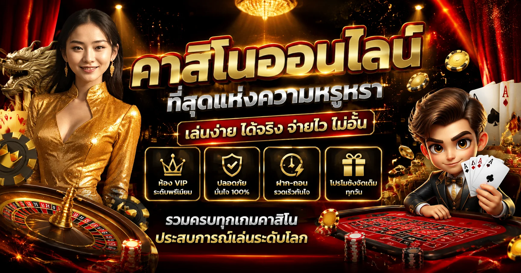 โต๊ะบาคาร่าคาสิโนออนไลน์ SL22 ดีลเลอร์สดทุกค่าย